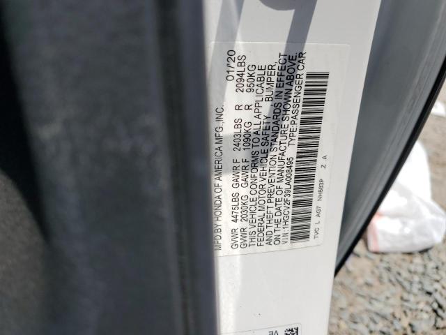 1HGCV2F39LA008495 - 2020 HONDA ACCORD SPORT 白色 照片 12