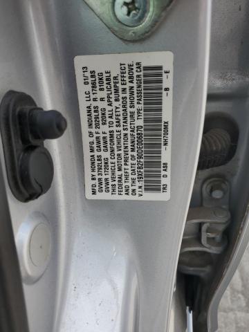 19XFB2F90DE006870 - 2013 HONDA CIVIC EXL 银色 照片 13