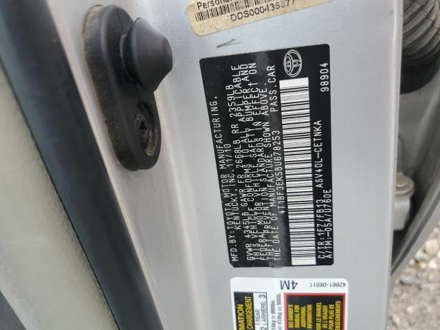 4T1BF3EK5BU678253 - 2011 TOYOTA CAMRY BASE SILVER photo 12