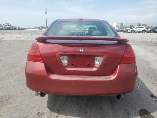 1HGCM66537A080939 - 2007 HONDA ACCORD EX RED photo 6