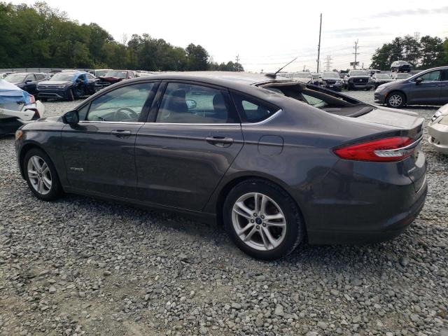 3FA6P0LU4JR216445 - 2018 FORD FUSION SE HYBRID GRAY photo 2