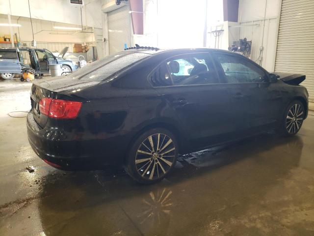 3VWD07AJ7EM374446 - 2014 VOLKSWAGEN JETTA SE BLACK photo 3