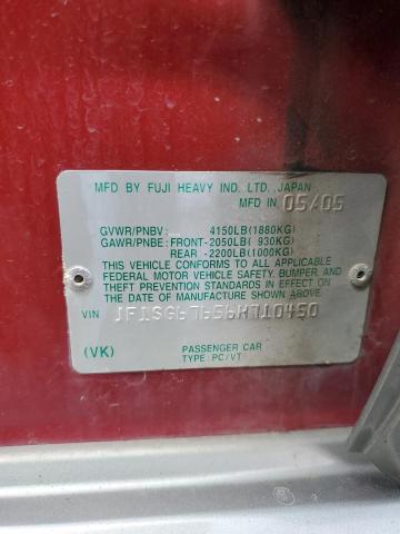 JF1SG67656H710450 - 2006 SUBARU FORESTER 2.5X LL BEAN RED photo 12