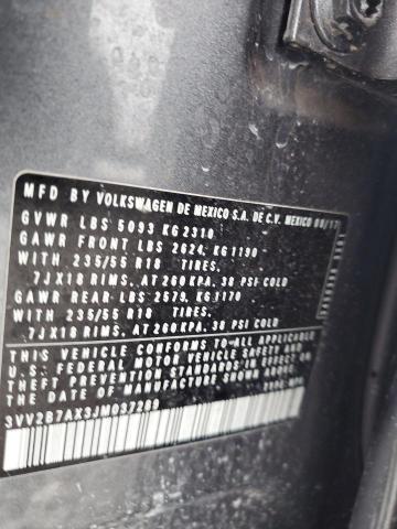 3VV2B7AX3JM037289 - 2018 VOLKSWAGEN TIGUAN SE ნაცრისფერი ფოტო 13