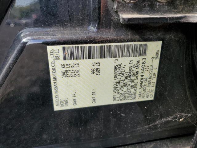 1N4AL2AP6CN434083 - 2012 NISSAN ALTIMA BASE Qara foto 12