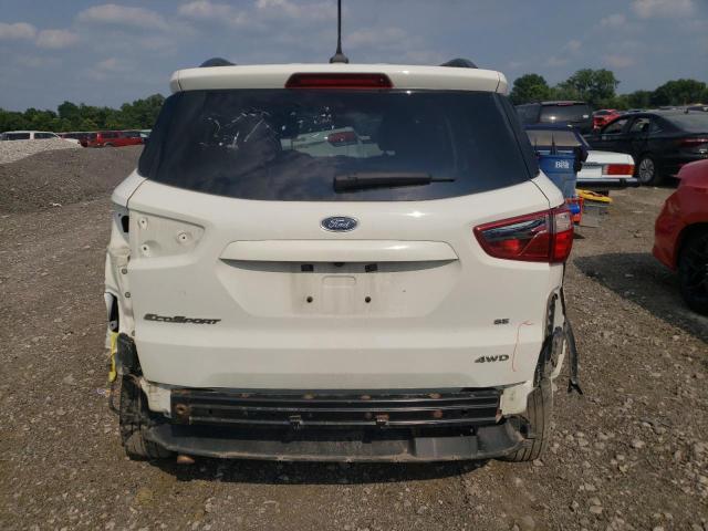 MAJ6P1UL1JC247498 - 2018 FORD ECOSPORT SE WHITE photo 6