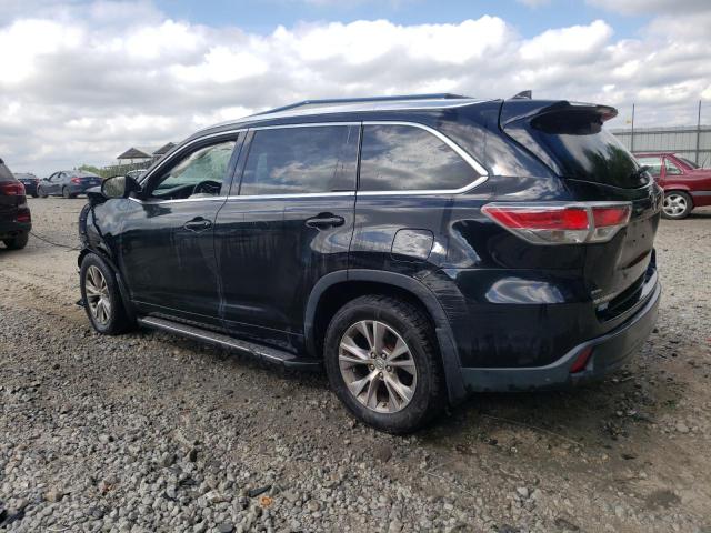5TDKKRFHXES014867 - 2014 TOYOTA HIGHLANDER XLE BLACK photo 2