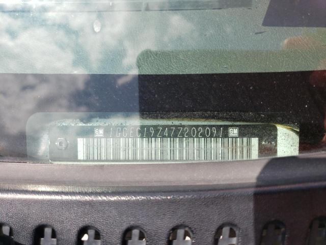 1GCEC19Z47Z202091 - 2007 CHEVROLET SILVERADO C1500 CLASSIC WHITE photo 12