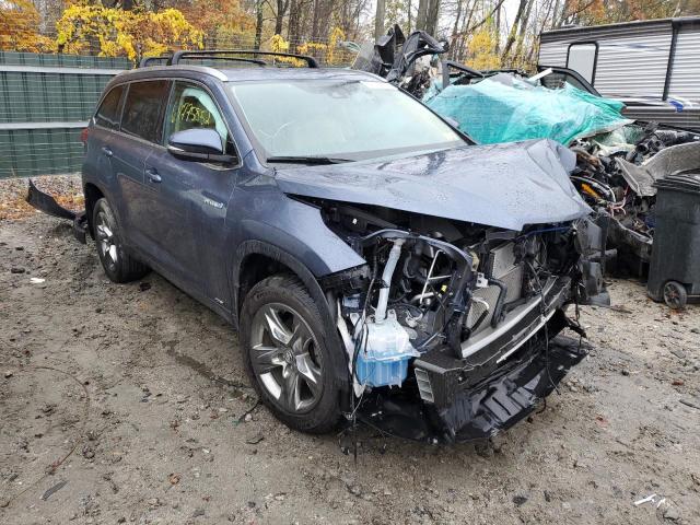 5TDDGRFH9KS070448 - 2019 TOYOTA HIGHLANDER HYBRID LIMITED BLUE photo 1