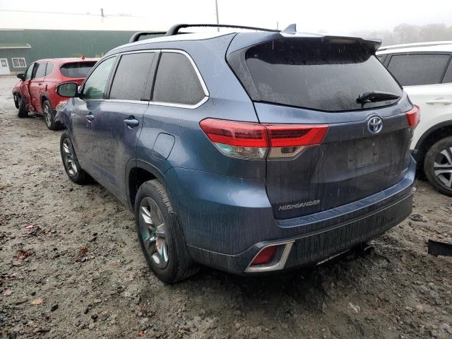 5TDDGRFH9KS070448 - 2019 TOYOTA HIGHLANDER HYBRID LIMITED BLUE photo 3