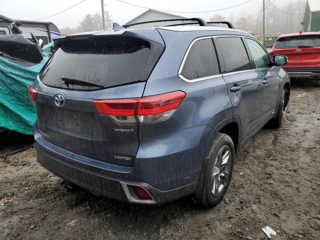 5TDDGRFH9KS070448 - 2019 TOYOTA HIGHLANDER HYBRID LIMITED BLUE photo 4