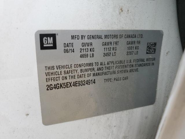 2G4GK5EX4E9324914 - 2014 BUICK REGAL 白色 照片 12