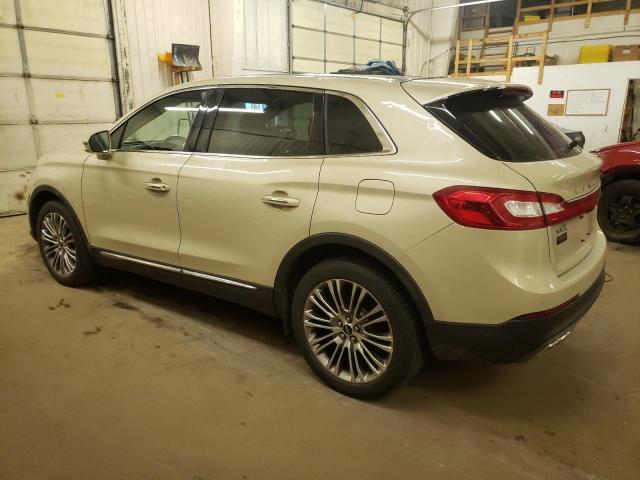 2LMTJ8LR7GBL44288 - 2016 LINCOLN MKX RESERVE BEIGE photo 2