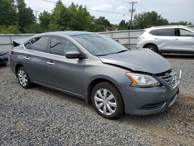 3N1AB7AP0FL666356 - 2015 NISSAN SENTRA S GRAY photo 4