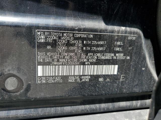 JTMR6RFV7LD006369 - 2020 TOYOTA RAV4 XLE BLACK photo 14