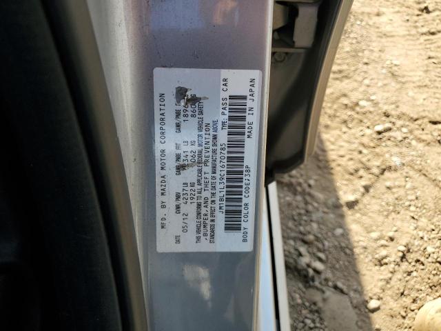 JM1BL1L39C1670785 - 2012 MAZDA SPEED 3 SILVER photo 13