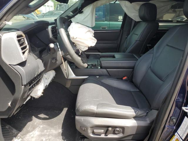 5TFNA5DB6NX009747 - 2022 TOYOTA TUNDRA CREWMAX PLATINUM Blau Foto 7