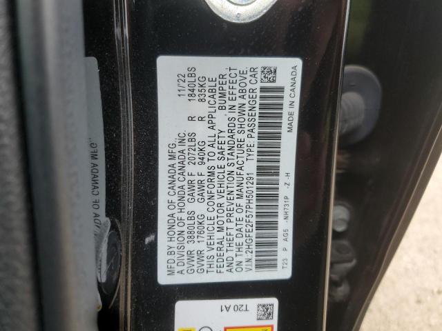 2HGFE2F57PH501291 - 2023 HONDA CIVIC SPORT Қара фото 13