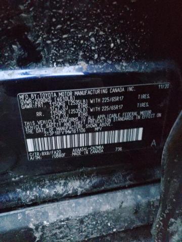 2T3P1RFV1MW161106 - 2021 TOYOTA RAV4 XLE BLUE photo 10