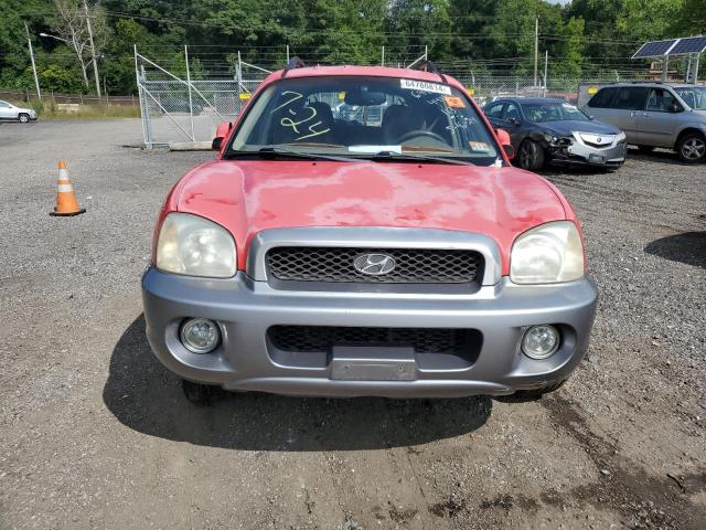 KM8SC73E14U702046 - 2004 HYUNDAI SANTA FE GLS RED photo 5