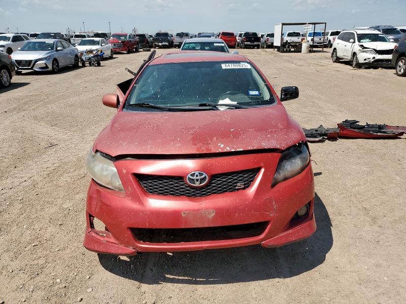 1NXBU4EE4AZ242210 - 2010 TOYOTA COROLLA BASE RED photo 5