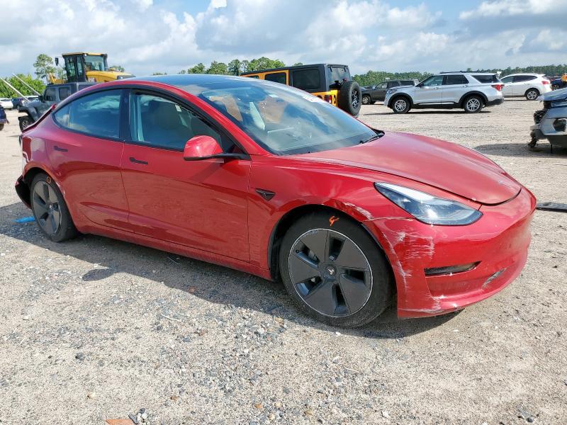 5YJ3E1EA1PF693369 - 2023 TESLA MODEL 3 RED photo 4