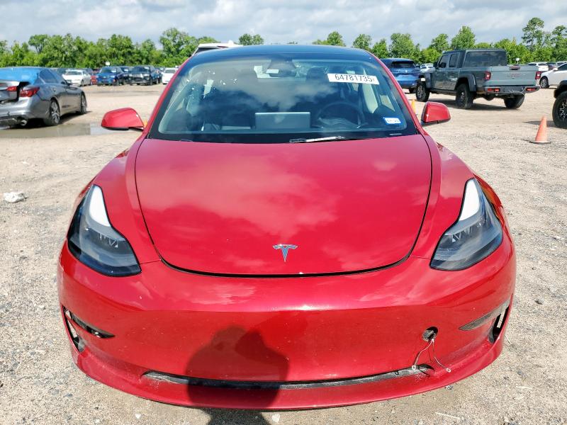 5YJ3E1EA1PF693369 - 2023 TESLA MODEL 3 RED photo 5