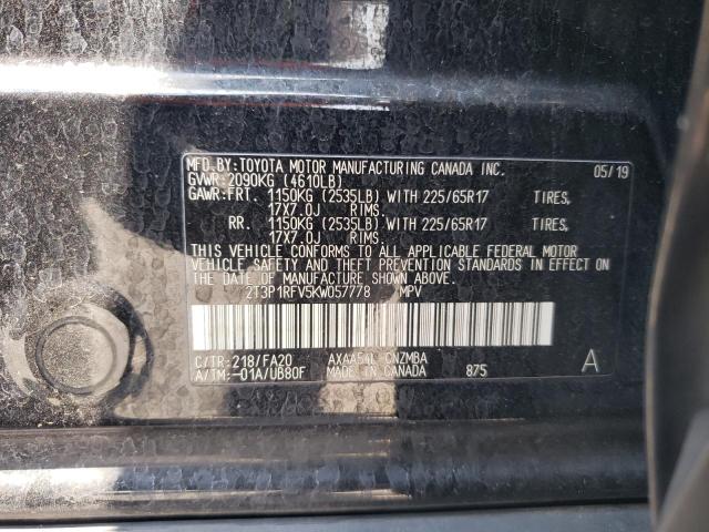 2T3P1RFV5KW057778 - 2019 TOYOTA RAV4 XLE Qara foto 13