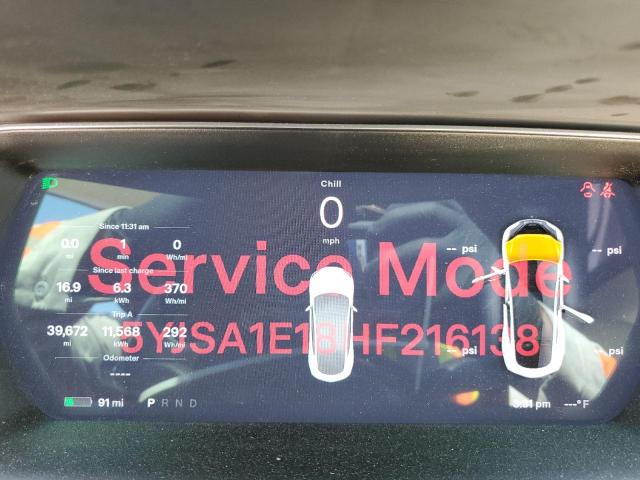 5YJSA1E18HF216138 - 2017 TESLA MODEL S WHITE photo 9