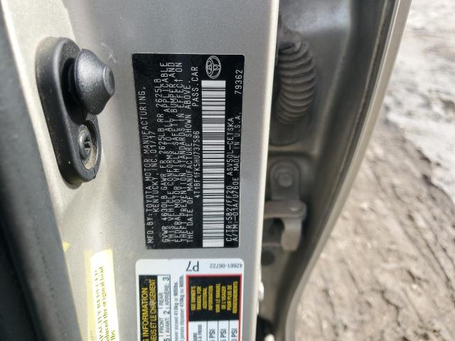 4T1BF1FK5HU737586 - 2017 TOYOTA CAMRY LE CREAM photo 12