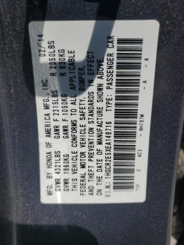 1HGCR2E5XEA149716 - 2014 HONDA ACCORD SPORT GRAY photo 13