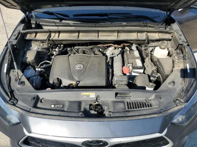 5TDGZRAH2NS120884 - 2022 TOYOTA HIGHLANDER XLE Grau Foto 12