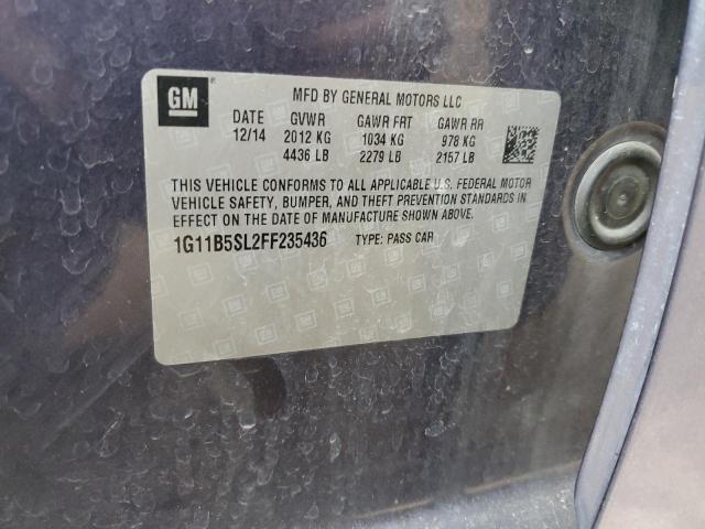 1G11B5SL2FF235436 - 2015 CHEVROLET MALIBU LS 蓝色 照片 12