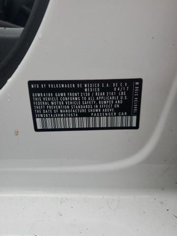 3VW2B7AJXHM370574 - 2017 VOLKSWAGEN JETTA S თეთრი ფოტო 13