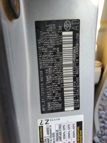 2T1KR32E27C656872 - 2007 TOYOTA COROLLA MA XR SILVER photo 12