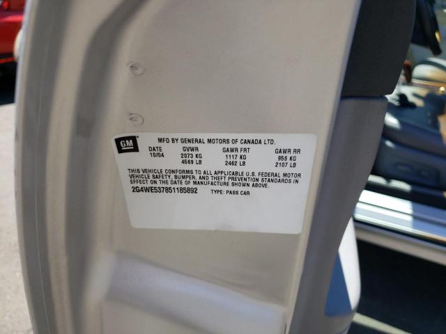 2G4WE537851185892 - 2005 BUICK LACROSSE CXS SILVER photo 13