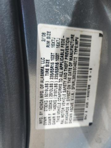 5FNRL38628B048072 - 2008 HONDA ODYSSEY EXL BLUE photo 13