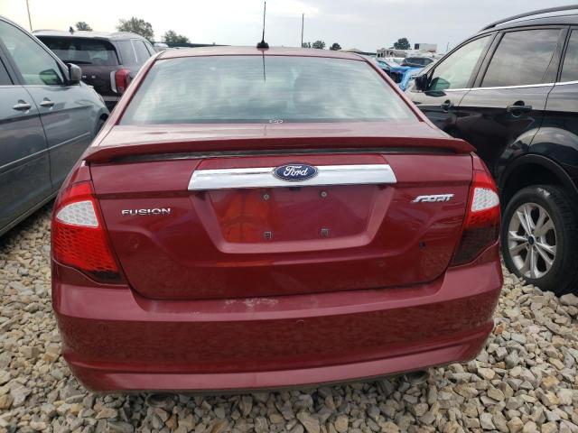 3FAHP0KC1AR164130 - 2010 FORD FUSION SPORT RED photo 6
