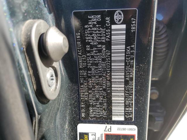 4T1BF1FK4EU325767 - 2014 TOYOTA CAMRY L BLACK photo 13