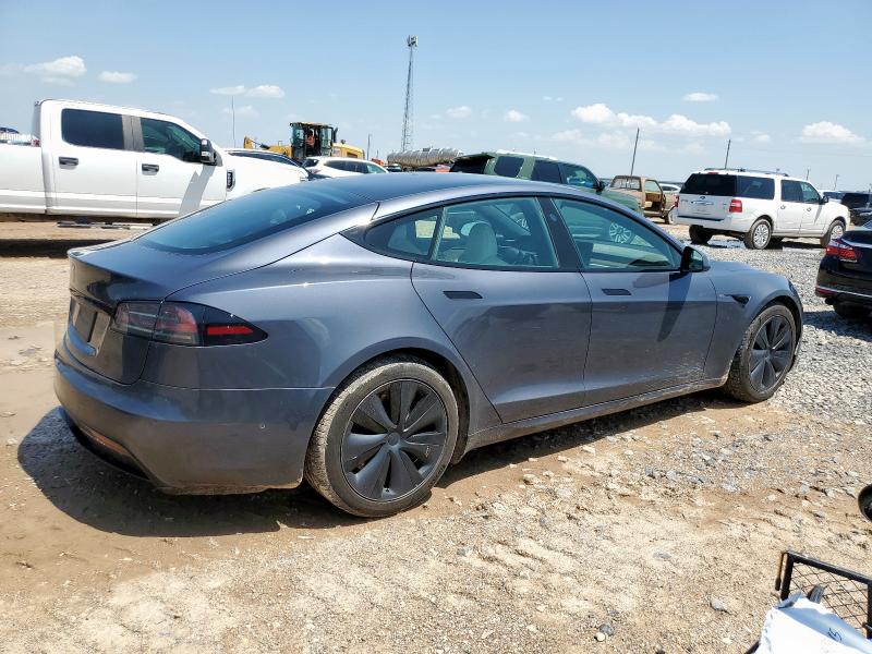 5YJSA1E55NF473112 - 2022 TESLA MODEL S Մոխրագույն լուսանկար 3