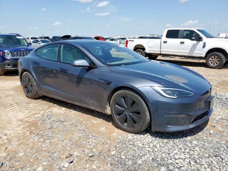 5YJSA1E55NF473112 - 2022 TESLA MODEL S Մոխրագույն լուսանկար 4