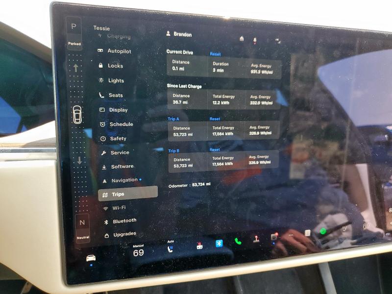 5YJSA1E55NF473112 - 2022 TESLA MODEL S Մոխրագույն լուսանկար 9