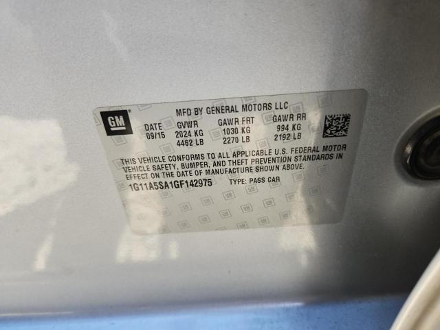 1G11A5SA1GF142975 - 2016 CHEVROLET MALIBU LIM LS SILVER photo 12