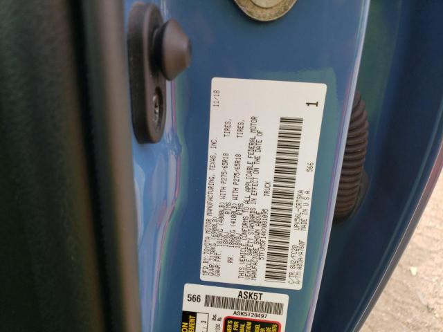 5TFUM5F14KX081095 - 2019 TOYOTA TUNDRA DOUBLE CAB SR/SR5 BLUE photo 12