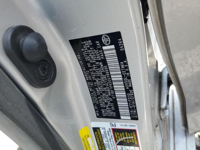 4T1BF1FK2CU166695 - 2012 TOYOTA CAMRY BASE SILVER photo 12