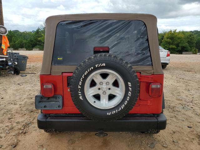 1J4FA49S91P336638 - 2001 JEEP WRANGLER / SPORT RED photo 6