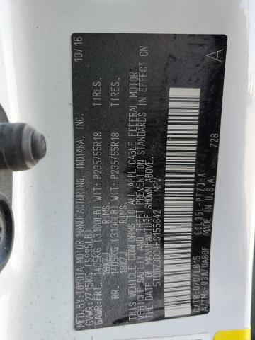 5TDDZ3DC4HS155642 - 2017 TOYOTA SIENNA XLE WHITE photo 13