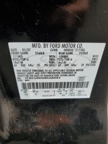 1FMCU59H08KA80063 - 2008 FORD ESCAPE HEV BLACK photo 13