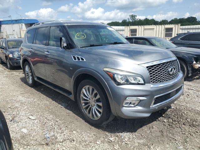 JN8AZ2NF2F9570626 - 2015 INFINITI QX80 GRAY photo 4