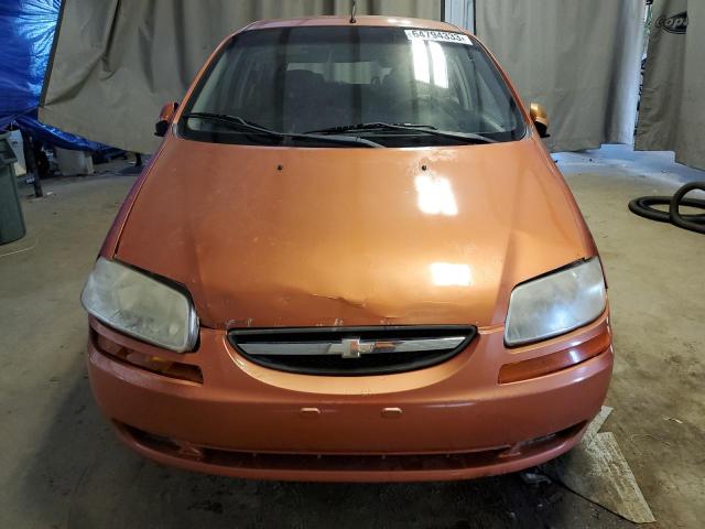KL1TD66657B722506 - 2007 CHEVROLET AVEO BASE ORANGE photo 5